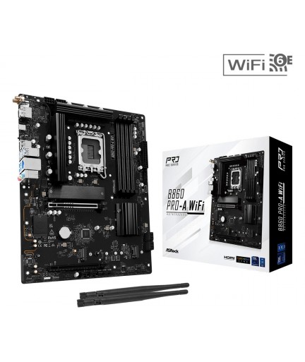 ASRock B860 Pro-A WiFi LGA 1851 Intel B860 SATA 6Gb/s DDR5 Intel Core Ultra ATX