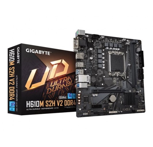 Gigabyte H610M S2H V2 DDR4 1.0 /LGA1700 / H610/   USB 3.2 Gen1/ GLAN mATX 