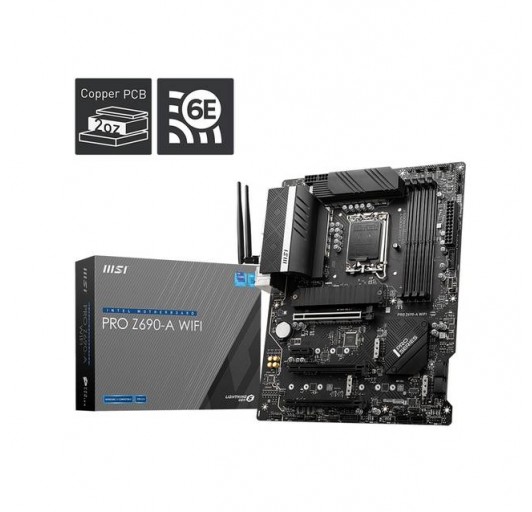 MSI PRO Z690-A WIFI LGA1700/ Intel Z690/ DDR5/ SATA3&USB3.2/ M.2/ WiFi & Blth ATX 