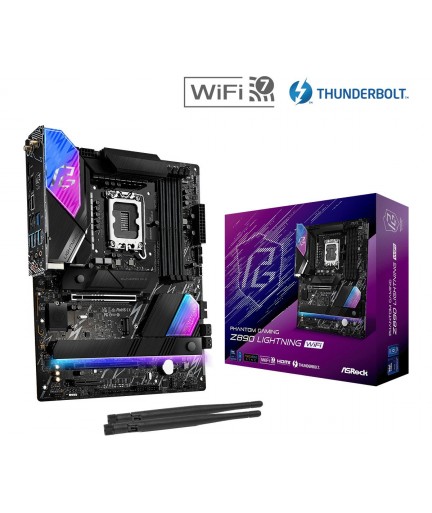 ASRock Z890 Lightning WiFi LGA 1851 Intel Z890 DDR5 SATA 6G/s M.2 ATX 