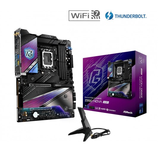 ASRock Z890 Nova WiFi LGA 1851 Intel Z890 DDR5 SATA 6G/s M.2 ATX