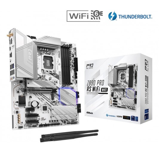 ASRock Z890 PRO RS WIFI WHITE LGA1851RL-ILM/ Intel Z890/ DDR5/ SATA3/ USB 3.2/ M.2/ ATX