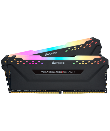 16GB (2 x 8GB)  VENGEANCE® RGB PRO DDR4 DRAM 3200MHz C16 Memory Kit — Black