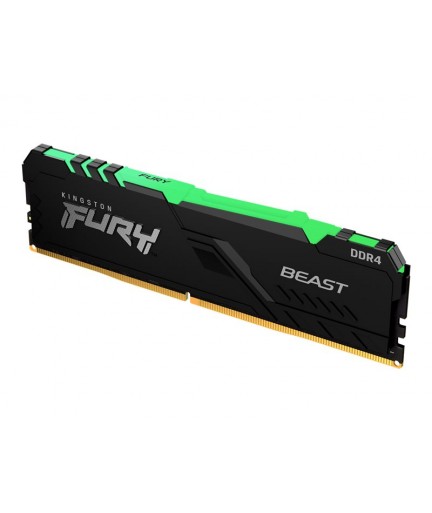 16GB Kingston FURY Beast RGB DDR4 DIMM 288-pin - 3200 MHz / PC4-25600 - CL16 - 1.35 V non-ECC Bk