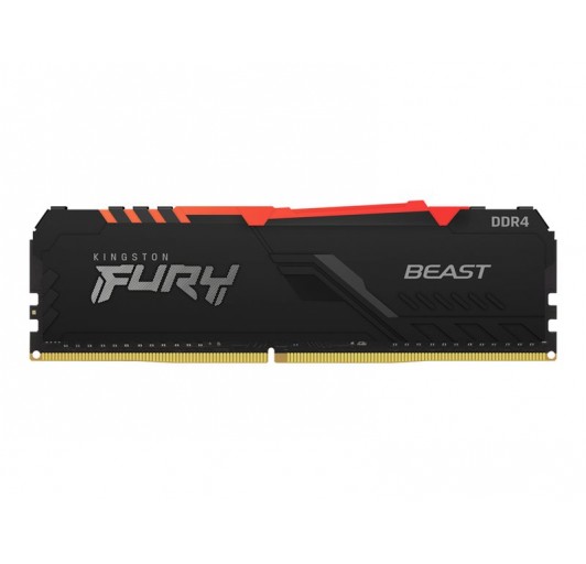  Kingston 8GB DDR4 FURY Beast RGB 3600 MHz / PC4-28800 - CL17 - 1.35 V - unbuffered - non-ECC - black