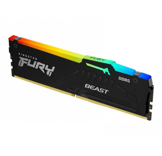 16GB Kingston FURY Beast RGB - DDR5 DIMM 288-pin/ 5600 MHz/ PC5-44800/ CL40/ 1.25 V - unbuffered - on-die ECC