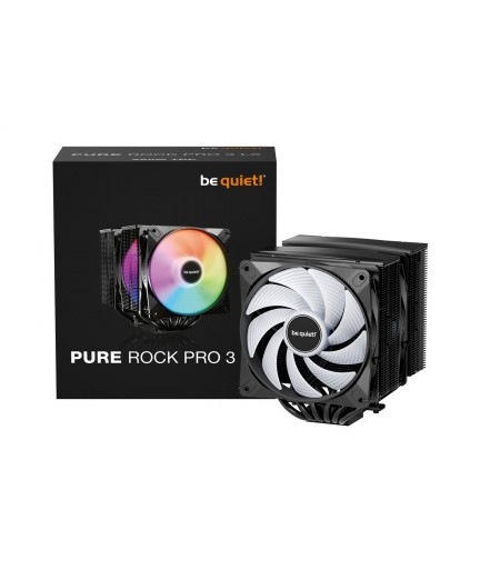 be quiet! Pure Rock Pro 3 LX BK043 120mm Rifle ARGB fans Socket compatibility Intel 1851 / 1700 / 1200 / 1150 / 1151 / 1155 and AMD AM5 / AM4 CPU Cooler