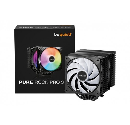 be quiet! Pure Rock Pro 3 LX BK043 120mm Rifle ARGB fans Socket compatibility Intel 1851 / 1700 / 1200 / 1150 / 1151 / 1155 and AMD AM5 / AM4 CPU Cooler