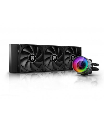DEEPCOOL Castle 360EX, Addressable RGB AIO, Anti-Leak Technology Inside, Cable Controller and 5V ADD RGB 3-Pin Motherboard Control, TR4/AM4 &intel