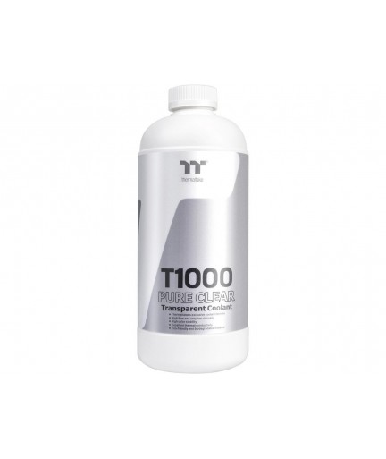 Liquido Refrigerante Thermaltake T1000 Pure Clear Transparent 1000ml Coolant for PC Water Cooling, Anti-Corrosion, Anti-Freeze CL-W245-OS00TR-A