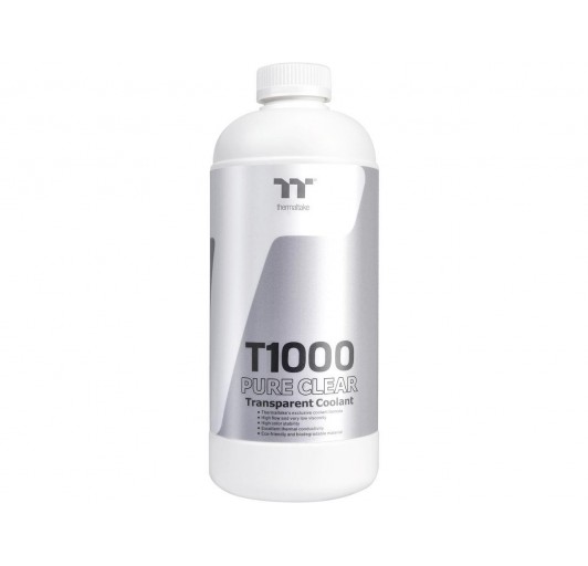 Liquido Refrigerante Thermaltake T1000 Pure Clear Transparent 1000ml Coolant for PC Water Cooling, Anti-Corrosion, Anti-Freeze CL-W245-OS00TR-A