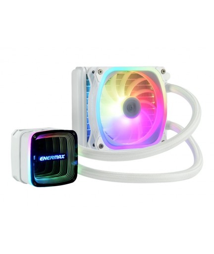 Enermax Aquafusion ADV series ELC-AQFA120-SQA-W  120mm cpu liquid cooler - (for: LGA1366, AM3+, LGA2011, FM1, FM2+, LGA2011-3, AM4, LGA2066, LGA1200, LGA1700, AM5, LGA115x Socket) - copper cold plate - 120 mm - white