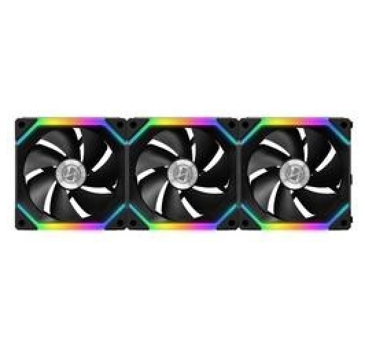 LIAN LI UNI FAN SL120 3 Pack Black - with Controller (ARGB 120mm LED PWM Daisy-Chain)