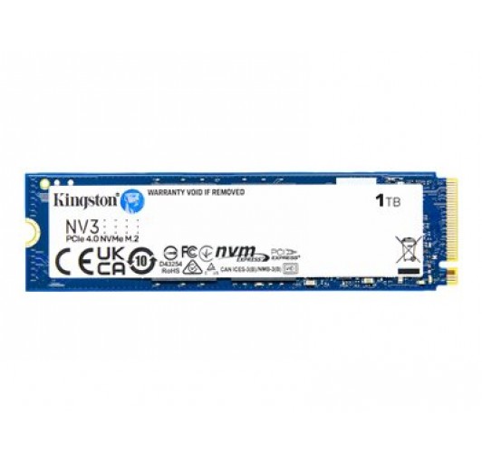 Kingston NV3 M.2 2280 1TB PCIe 4.0 x4 NVMe (SSD) SNV3S/1000G Up to 6000 MB/s