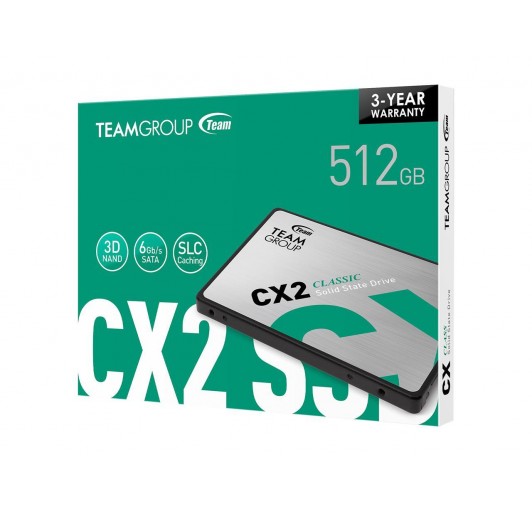 Team Group CX2 2.5" 512GB SATA III 3D NAND (SSD)