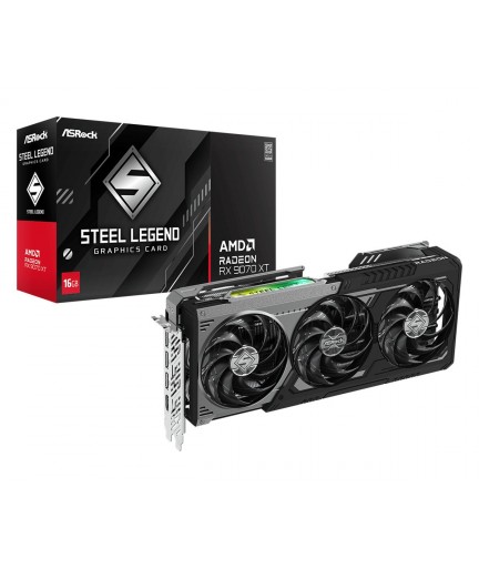 ASROCK AMD Radeon RX 9070 XT Steel Legend Dark 16GB GDDR6 256-bit PCI Express 5.0 x16 Graphics Card, RX9070XT SLD 16G ASROCK AMD Radeon RX 9070 XT Steel Legend Dark 16GB GDDR6 256-bit PCI Express 5.0 x16 Graphics Card, RX9070XT SLD 16G
