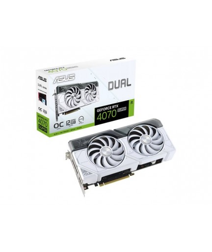 ASUS Dual GeForce RTX 4070 SUPER 12GB - White OC Ed/  12GB GDDR6X/  PCIe 4.0 - HDMI/ 3xDPort - white