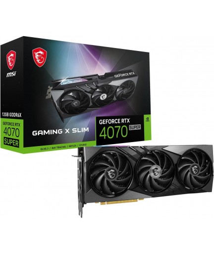 MSI GeForce RTX 4070 SUPER 12G GAMING X SLIM  GDDR6X - PCIe 4.0 - HDMI, 3 x DisplayPort