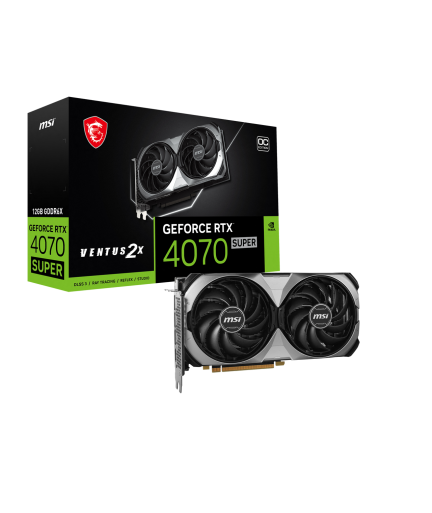 MSI  RTX 4070 SUPER 12G VENTUS 2X OC - 12 GB GDDR6X - PCIe 4.0 - HDMI, 3 x DisplayPort 