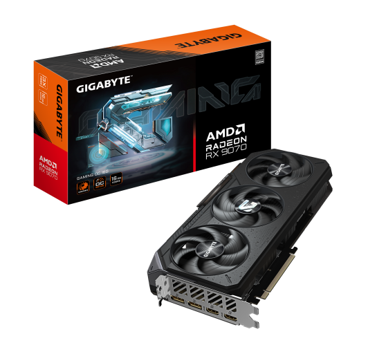 GIGABYTE Radeon RX 9070 Gaming OC 16G, PCIe 5.0, 16GB GDDR6, (GV-R9070GAMING OC-16GD)