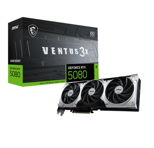 MSI Ventus GeForce RTX 5080 16GB GDDR7 PCI Express 5.0 Video Card RTX 5080 16G VENTUS 3X OC PLUS