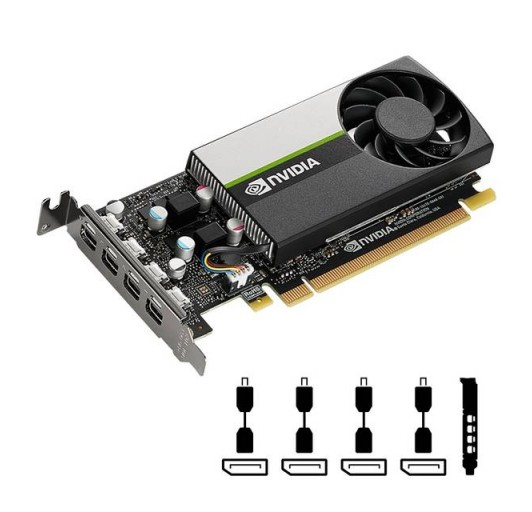 PNY NVIDIA Quadro T1000 VCNT1000-PB 4GB GDDR6 4Mini-DP  Low Profile