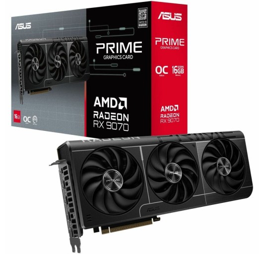 Asus AMD Radeon RX 9070 Graphic Card - 16 GB GDDR6 (PRIME-RX9070-O16G) Asus AMD Radeon RX 9070 Graphic Card - 16 GB GDDR6 (PRIME-RX9070-O16G)