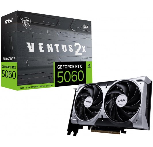 MSI Ventus GeForce RTX 5060 8GB GDDR7 PCI E 5.0 x 16 (use x8)  (RTX 5060 8G VENTUS 2X OC)
