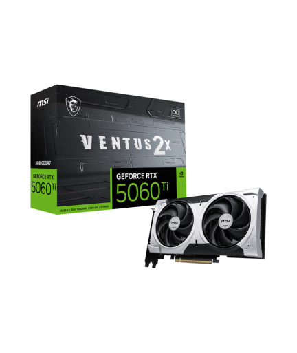 MS IGeForce RTX 5060 Ti Ventus  8GB GDDR7 PCI-E 5.0 x 16 (use x8) (RTX 5060 Ti 8G VENTUS 2X OC PLUS)
