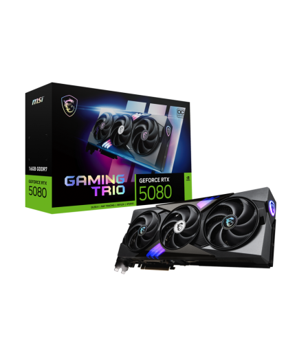 MSI Gaming GeForce RTX 5080 16GB GDDR7 PCI Ex 5.0 (RTX 5080 16G GAMING TRIO OC)