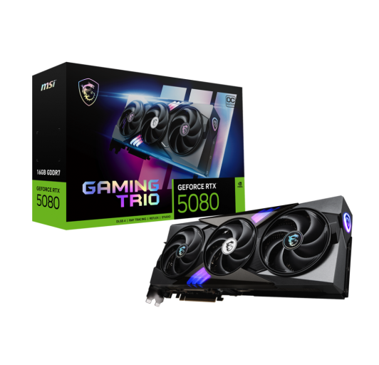 MSI Gaming GeForce RTX 5080 16GB GDDR7 PCI Ex 5.0 (RTX 5080 16G GAMING TRIO OC)