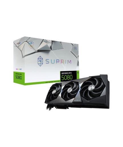 MSI Suprim GeForce RTX 5080 16GB GDDR7 PCI E 5.08 (RTX 5080 16G SUPRIM SOC)