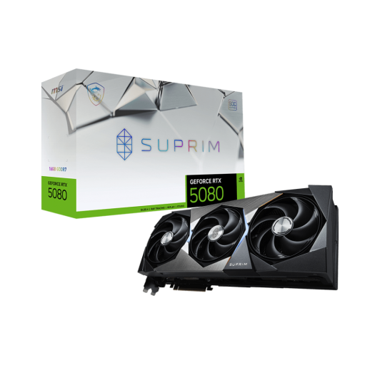 MSI Suprim GeForce RTX 5080 16GB GDDR7 PCI E 5.08 (RTX 5080 16G SUPRIM SOC)