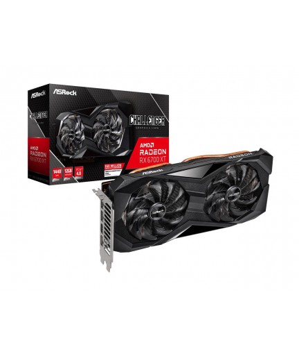 ASRock Radeon RX 6700 XT Challenger D Gaming Graphic Card, 12GB GDDR6 VRAM, AMD RDNA2