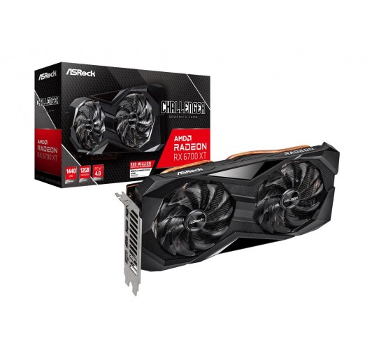 ASRock Radeon RX 6700 XT Challenger D Gaming Graphic Card, 12GB GDDR6 VRAM, AMD RDNA2