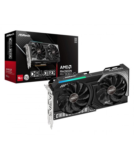 ASROCK AMD Radeon RX 9060 XT Challenger 16GB OC 16GB GDDR6 PCI E 5.0 x16  (RX9060XT CL 16GO)