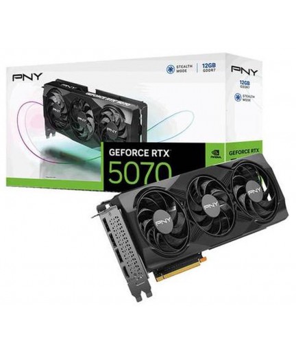 PNY  NVIDIA GeForce RTX 5070 Triple Fan - 12 GB GDDR7 - PCIe 5.0 x16 - 250 W (VCG507012TFXPB1)