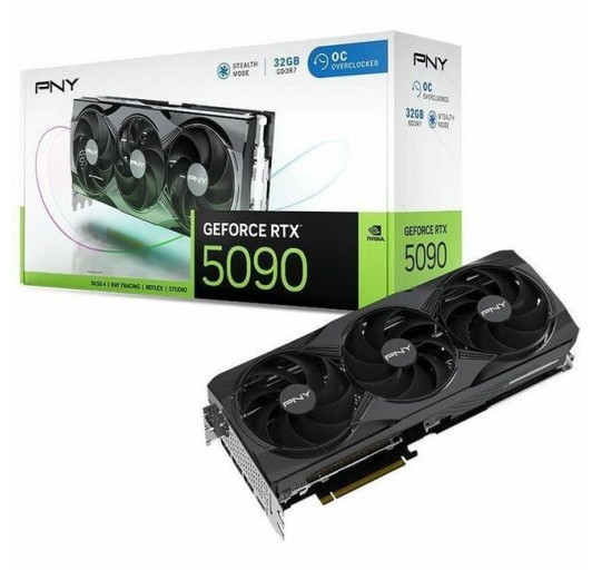 PNY NVIDIA GeForce RTX 5090 Graphic Card - 32 GB GDDR7 - Full-height PNY NVIDIA GeForce RTX 5090 Graphic Card - 32 GB GDDR7 - Full-height