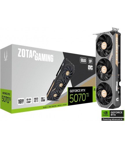 ZOTAC  GeForce RTX 5070 Ti 16GB 256-Bit GDDR7SOLID SFF OC DLSS 4.0 PIC-E  5.0 (ZT-B50710J3-10P)
