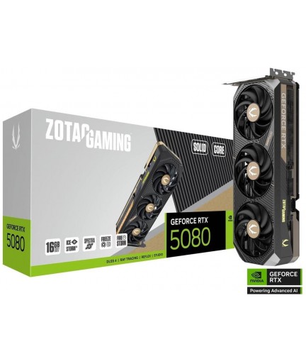 ZOTAC SOLID CORE GeForce RTX 5080 16GB 256-Bit GDDR7 PCI-Express 4.0 DLSS 4.0 Graphics Card ZT-B50800D2-10P