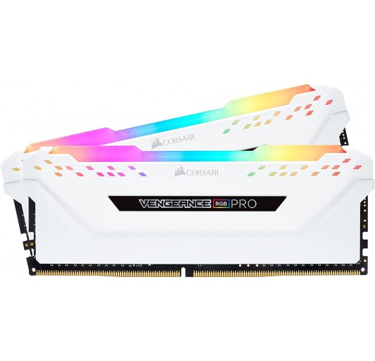 16GB (2 X 8GB) VENGEANCE® RGB PRO DDR4 DRAM 3200MHZ C16 MEMORY KIT — WHITE