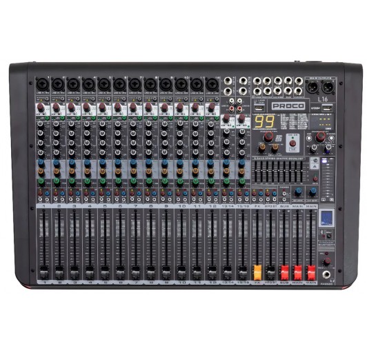  CONSOLA 16CANALES MIXER PROCO Proco L16