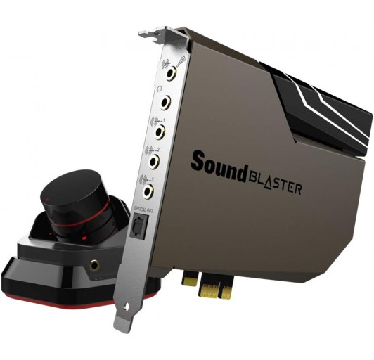 Sound Blaster AE-7 PCIe interna de alta resolución, procesador de cuatro núcleos, 127dB DNR ESS SABRE clase 9018 DAC, Xamp discreto personalizado bi-amp, discreto