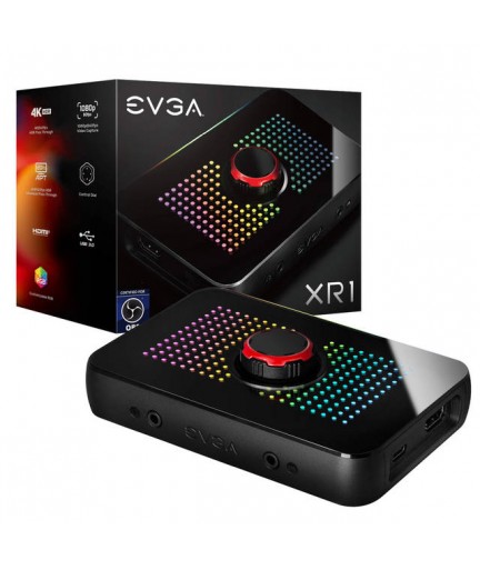 EVGA XR1 Capture Device, Certified for OBS, USB 3.0,  ARGB, Audio Mixer PC, PS5, PS4, Xbox Series X y S, Xbox One, Nintendo Switch